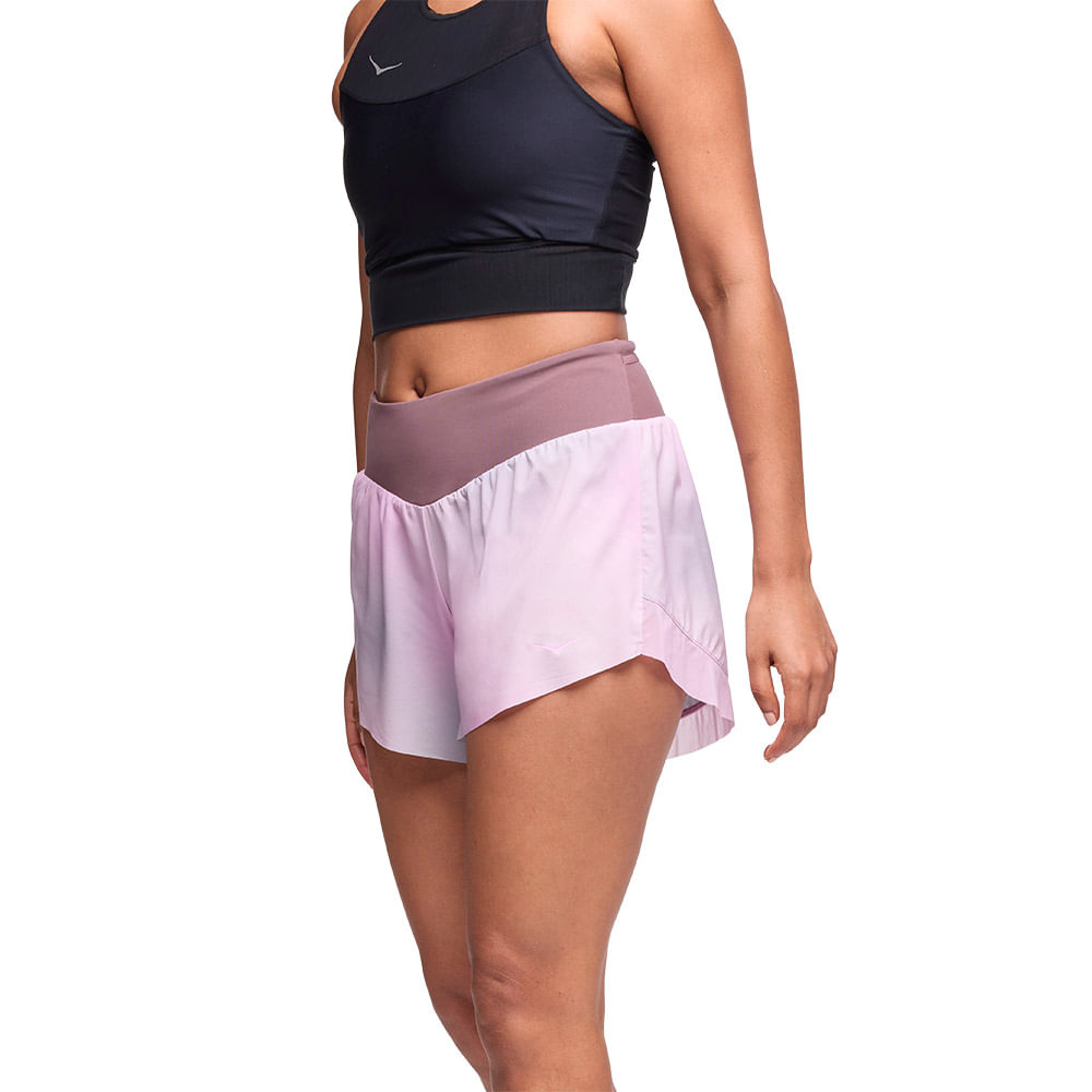 Short Hoka Glide 4 Estampado Feminino – rosa – foto 1