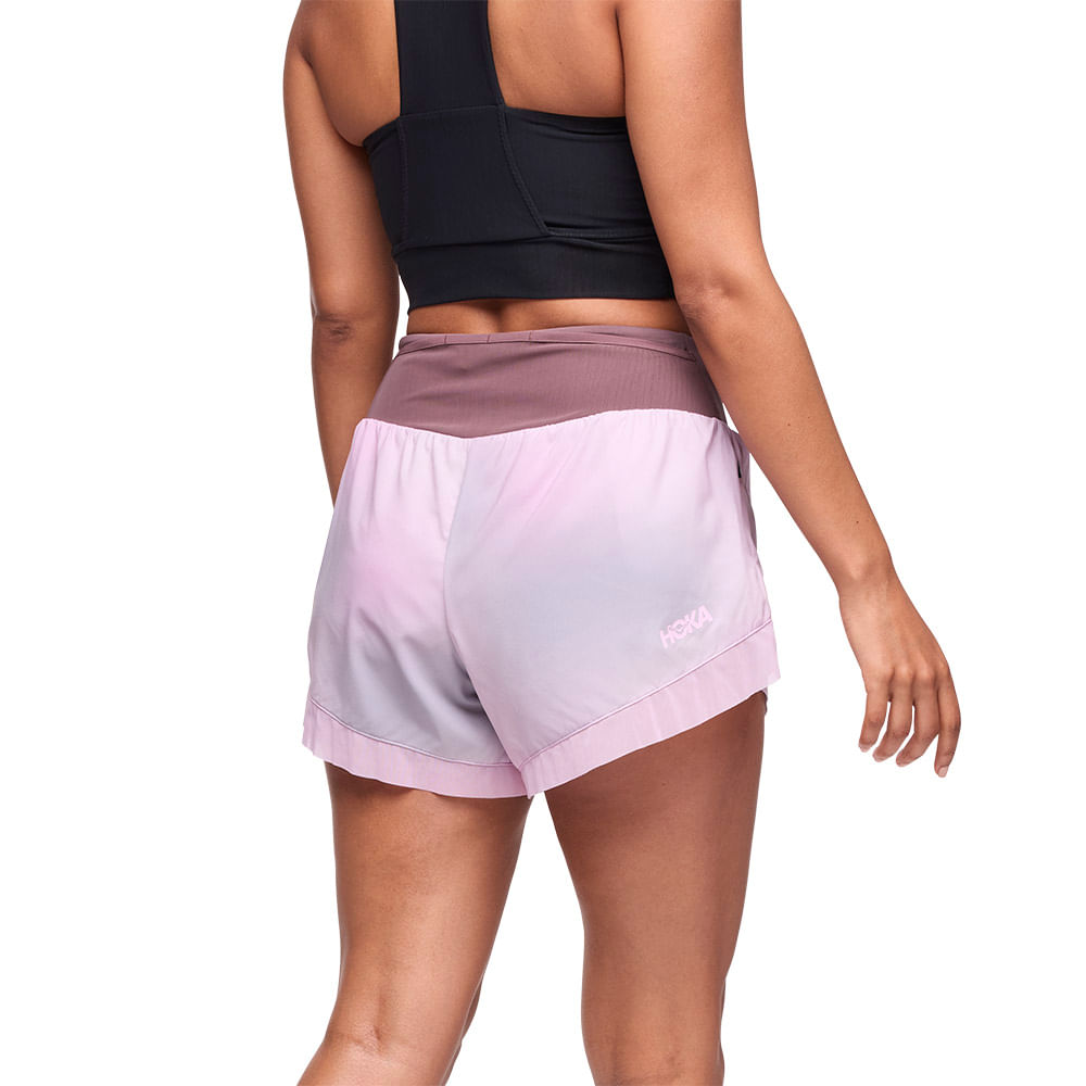 Short Hoka Glide 4 Estampado Feminino – rosa – foto 2