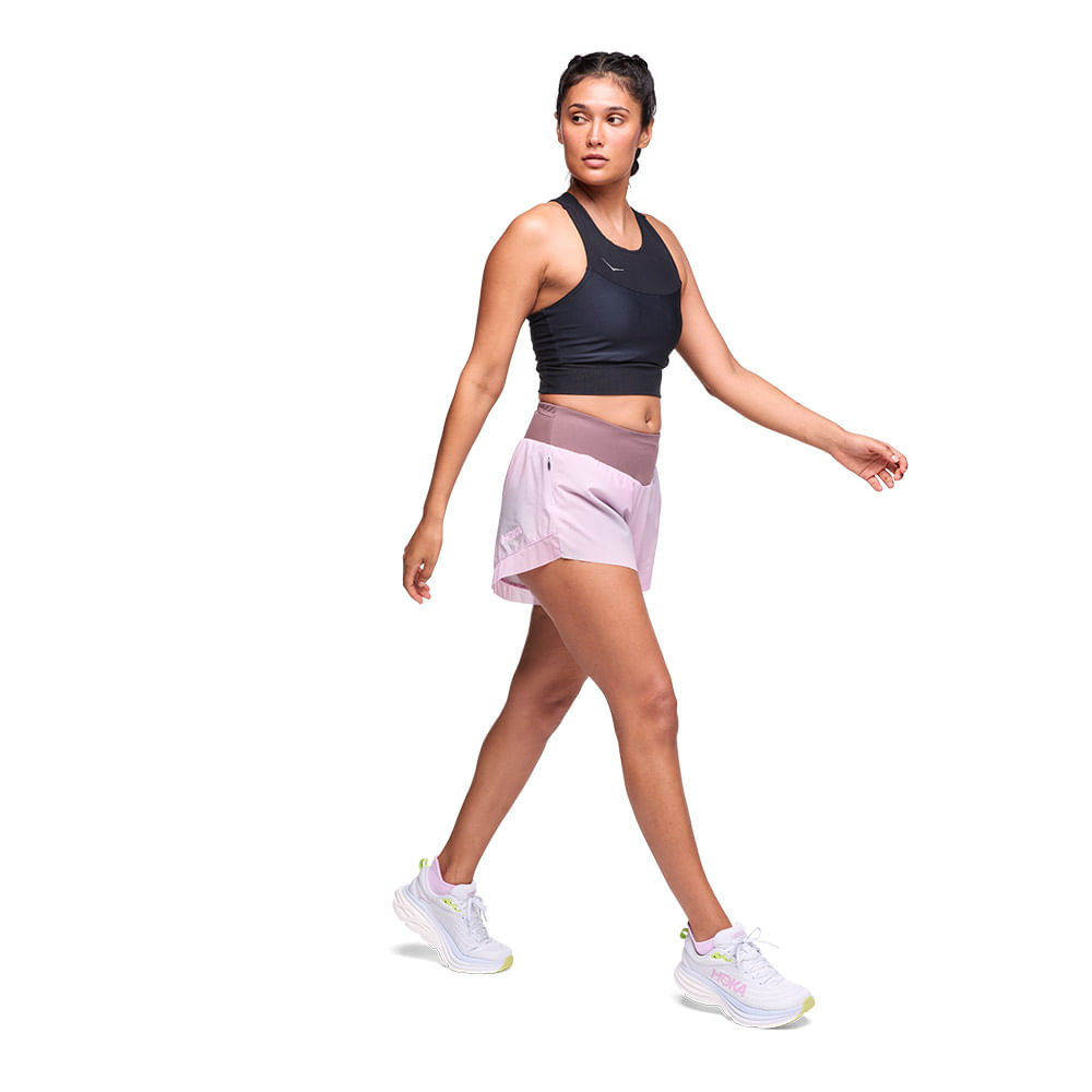 Short Hoka Glide 4 Estampado Feminino – rosa – foto 3