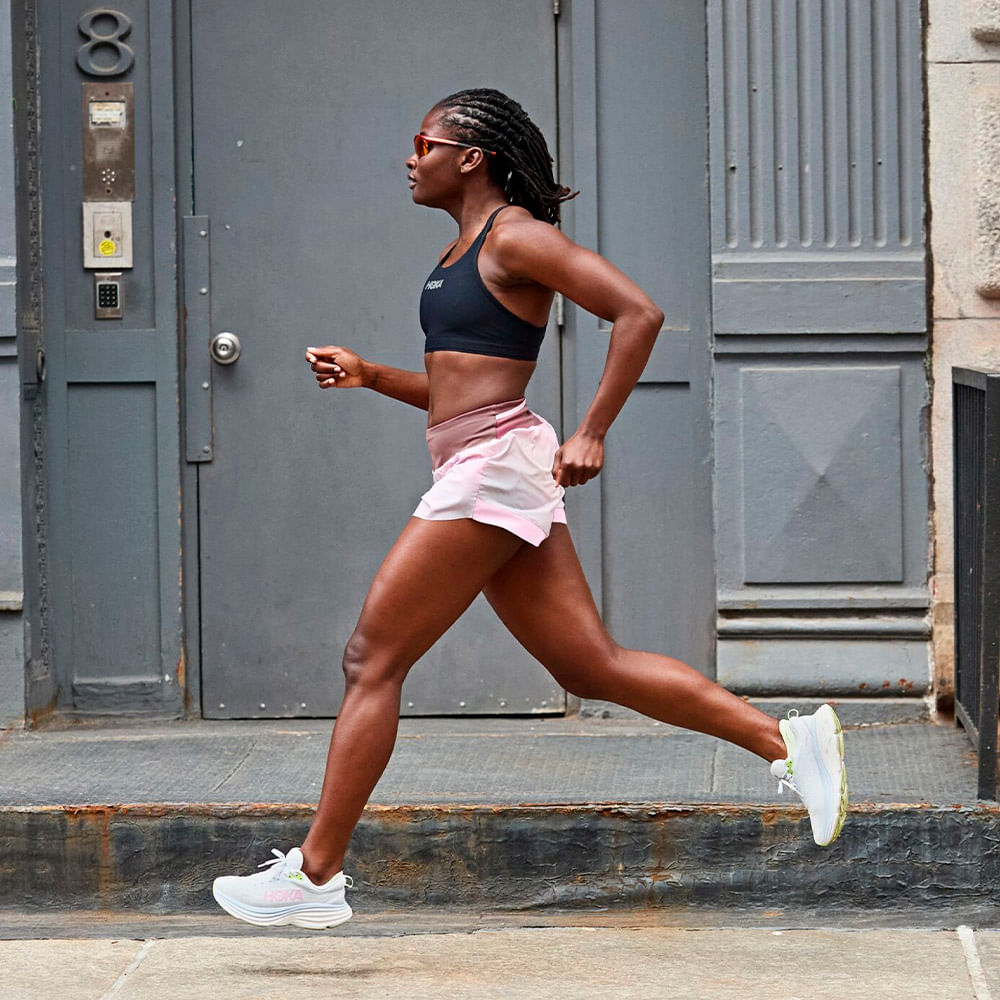Short Hoka Glide 4 Estampado Feminino – rosa – foto 5