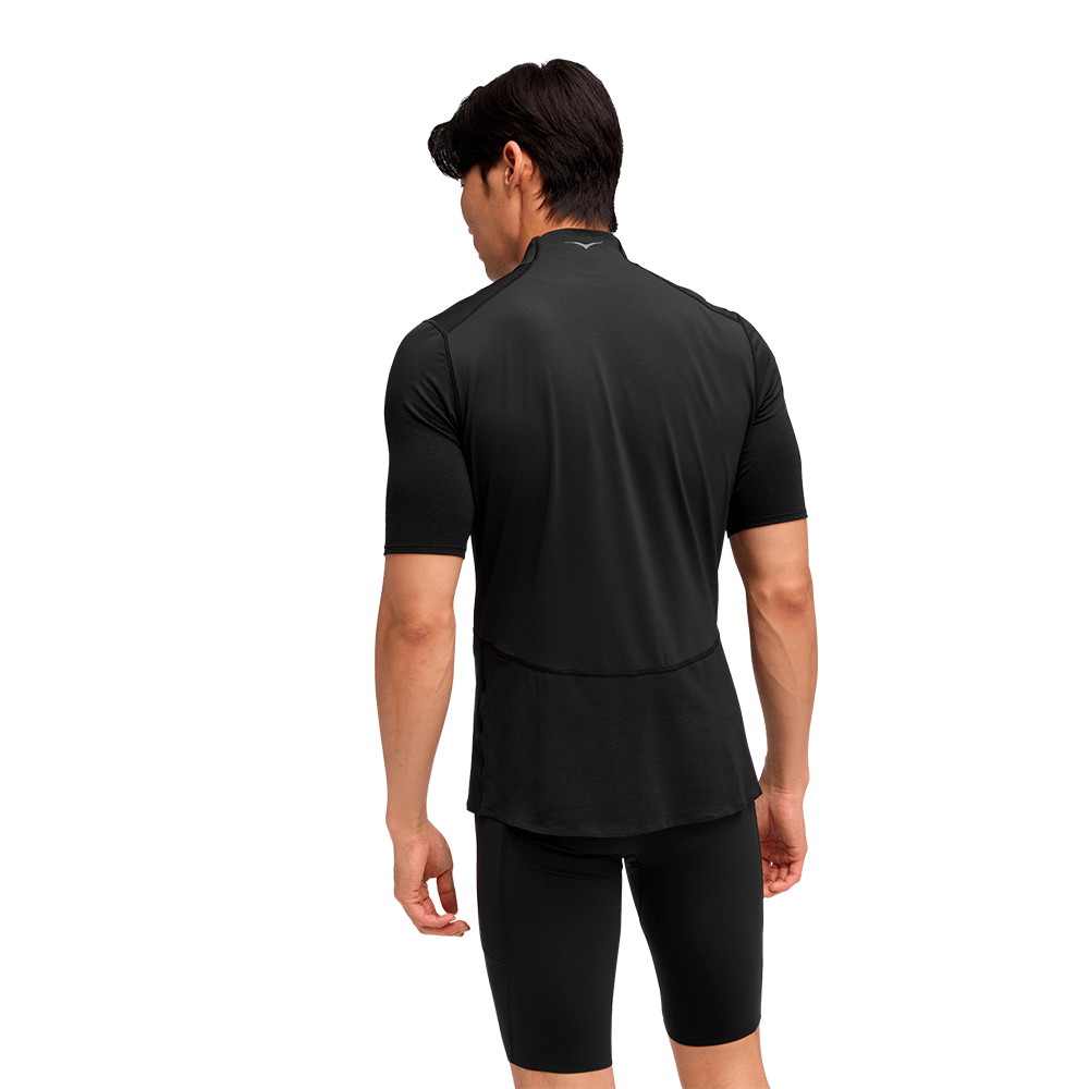 Blusa Hoka Skybreeze 1/2 Zip MC Masculina – preto – foto 2