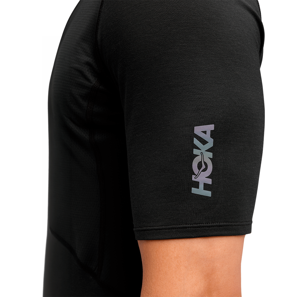 Blusa Hoka Skybreeze 1/2 Zip MC Masculina – preto – foto 4