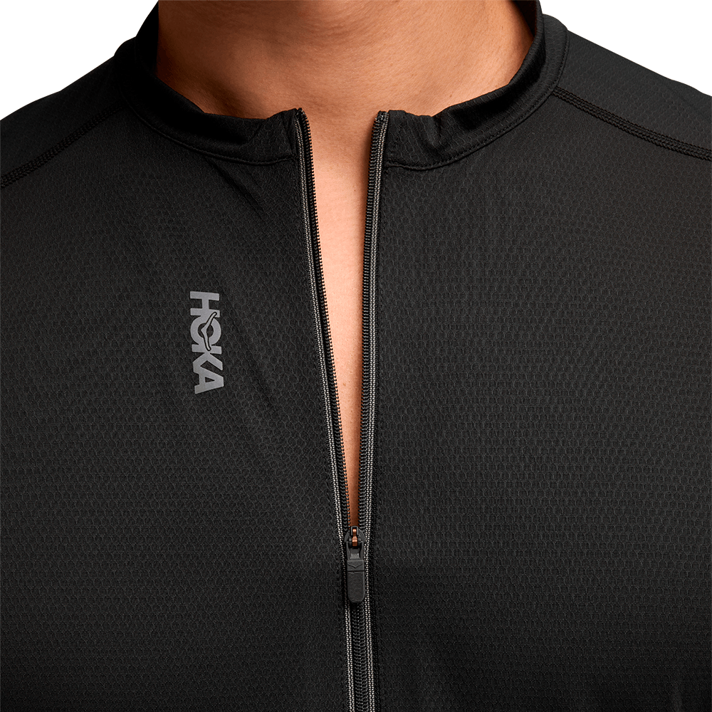 Blusa Hoka Skybreeze 1/2 Zip MC Masculina – preto – foto 7