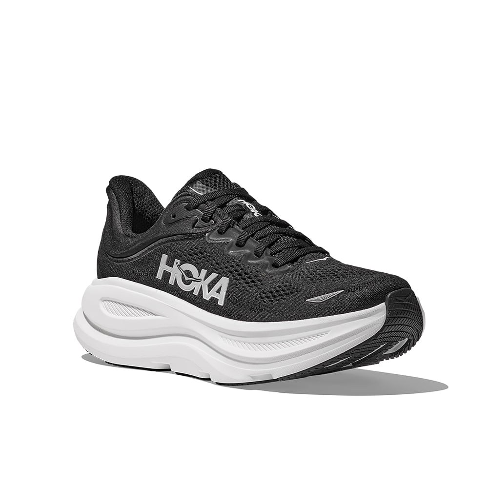Tênis Hoka Bondi 9 Wide Masculino – preto e branco – foto 3