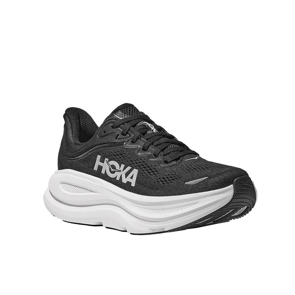 Tênis Hoka Bondi 9 Wide Feminino – preto e branco – foto 3